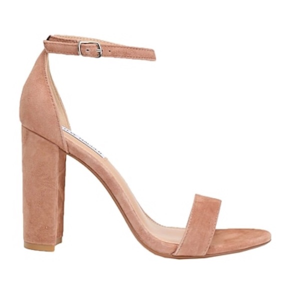 Steve Madden ~ Carrson ~ Block Heel Sandal ~ Ladies Size 8.5 ~ Blush Pink Suede - Picture 12 of 15